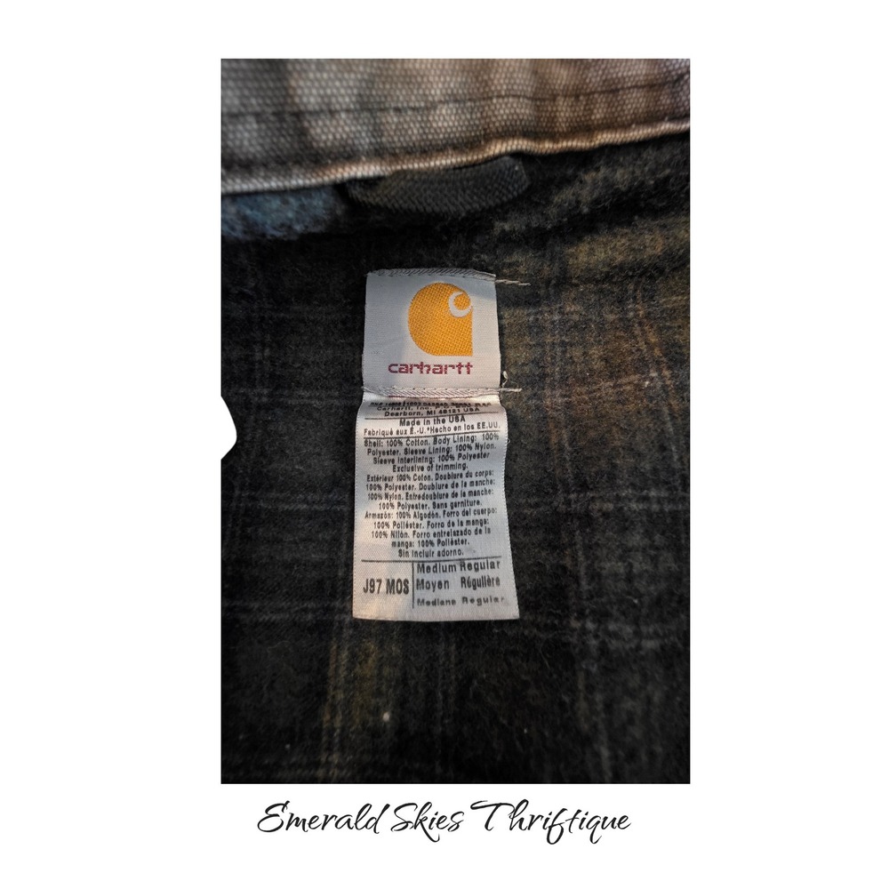 Vintage Carhartt J97 MOS Jacket Mens Medium Blanket Lined Detroit Workwear USA - Picture 6 of 12